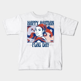 Happy Haitian Flag Day Celebration Haiti Kids T-Shirt